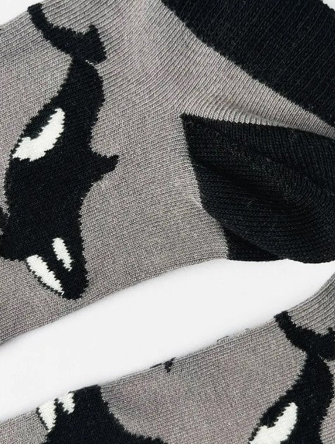 Bare Kind Bamboo Trainer Socks - Save the Orcas - Y.O.U underwear