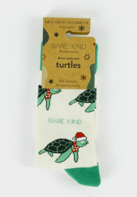 Bare Kind Christmas Turtle Socks - Y.O.U underwear