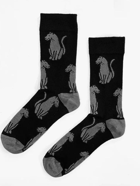 Bare Kind Soft Top Bamboo Socks - Save the Black Panther - Y.O.U underwear