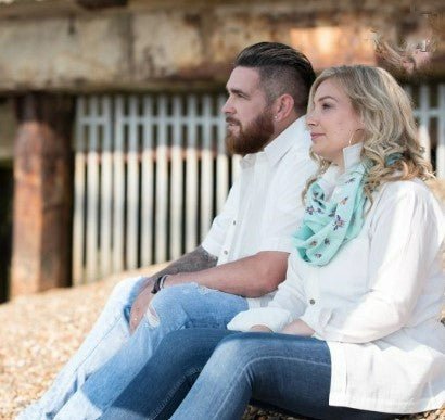 Bee Scarf - Aqua - Where Does It Come From? - Y.O.U underwear