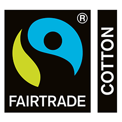 Black background with blue and green logo and cotton to side