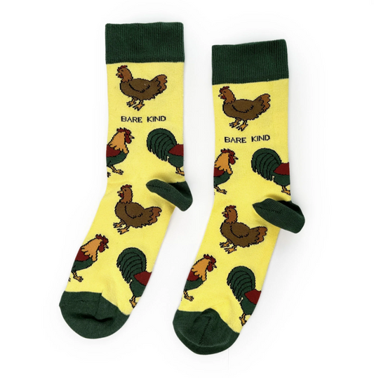 Bare Kind Bamboo Socks - Save the Chickens