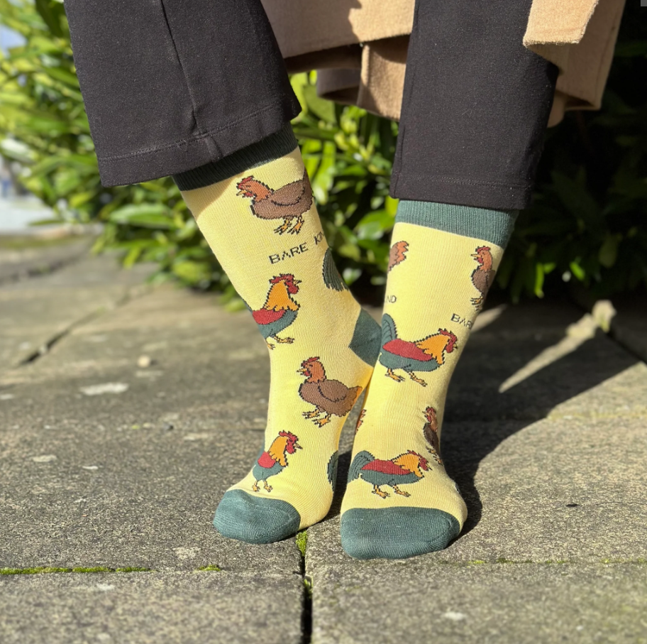 Bare Kind Bamboo Socks - Save the Chickens