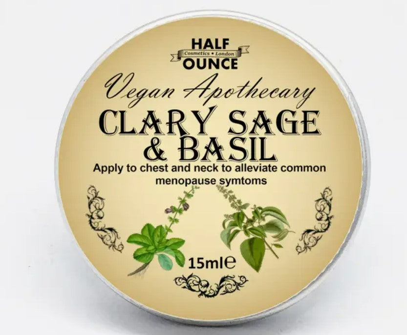Clary Sage and Basil Balm for menopause symptoms