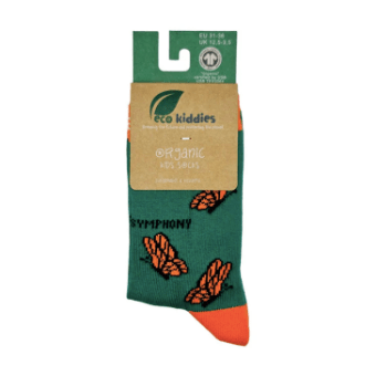 Eco Kiddies Cotton Socks - Carefree Butterfly Kids Socks - Y.O.U underwear