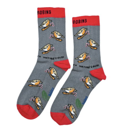 Eco Kiddies Cotton Socks - Chirpy Robin Kids Socks - Y.O.U underwear