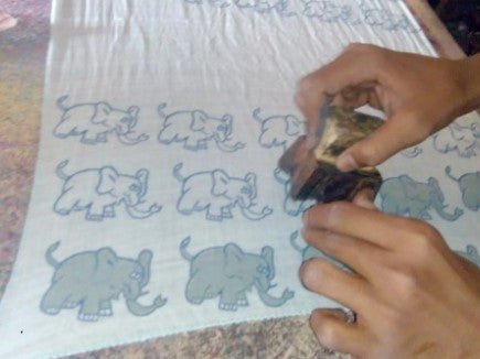 Elephant Scarf - Blue & Green - Where Does It Come From? - Y.O.U underwear