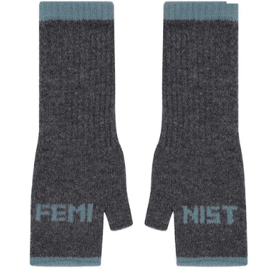 Femi - Nist Fingerless Mittens - Black & Beech - Y.O.U underwear