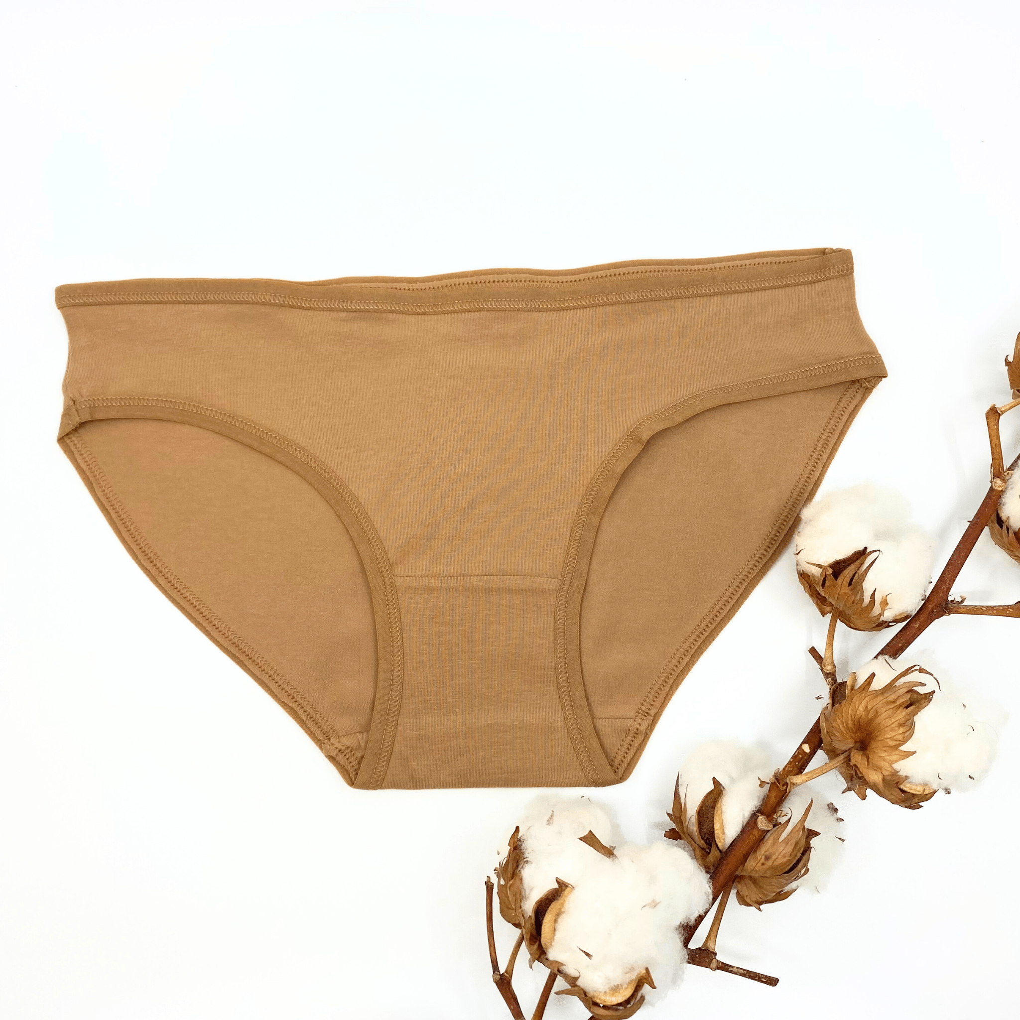 Girls' organic cotton knickers - almond - Y.O.U underwear