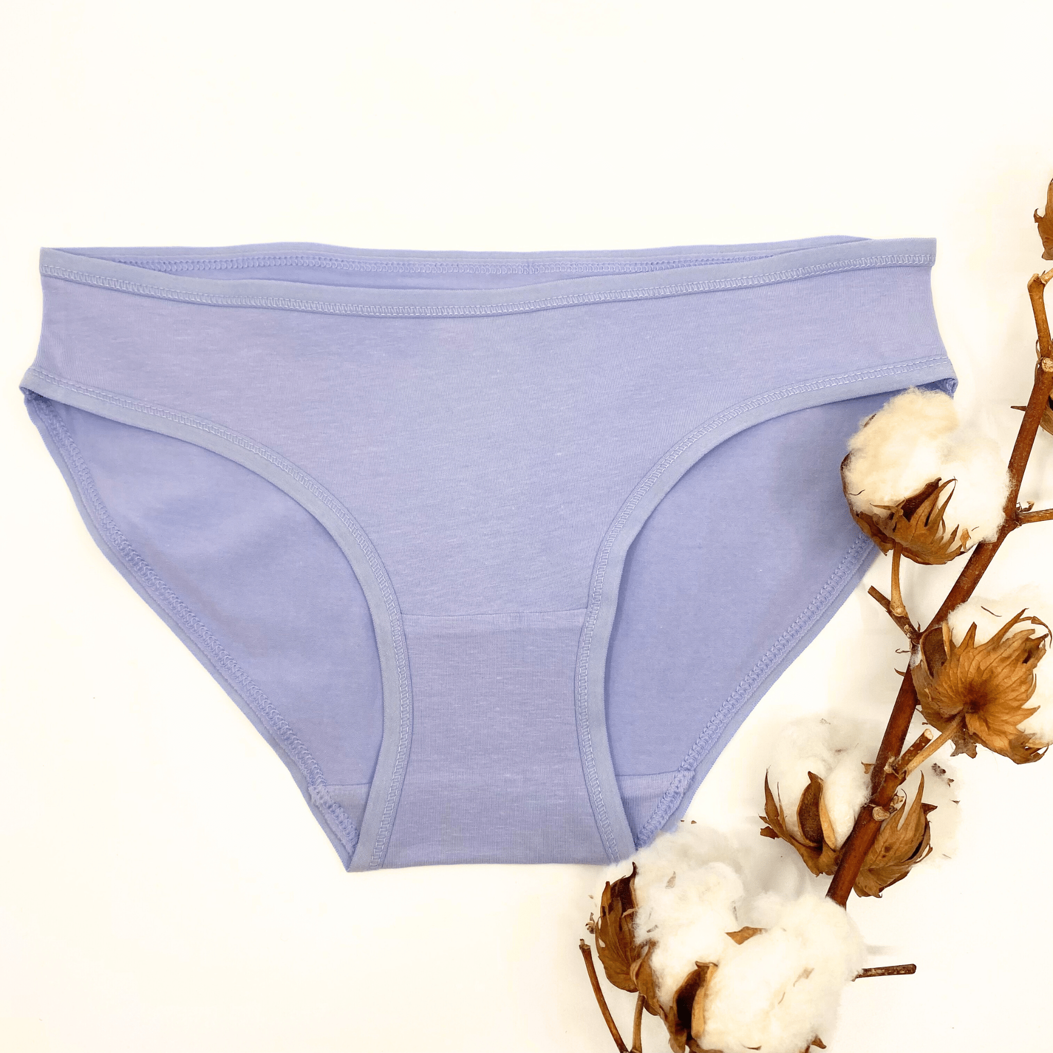 Girls' organic cotton knickers - light blue - Y.O.U underwear