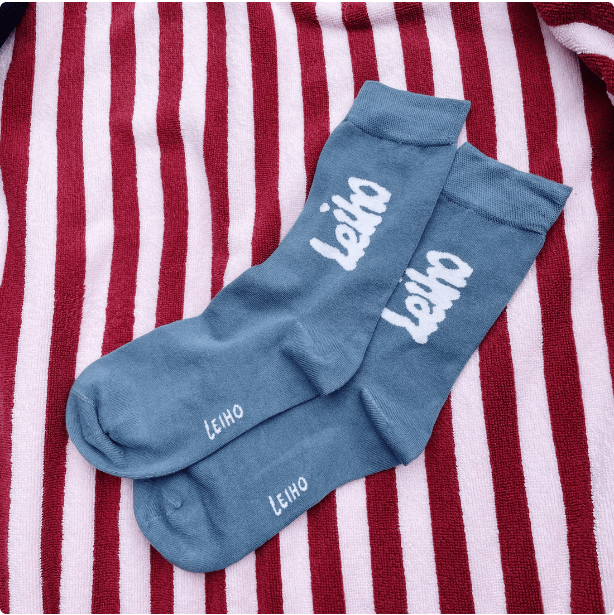 Leiho 'Goody Blue Shoes' Bamboo socks - Y.O.U underwear