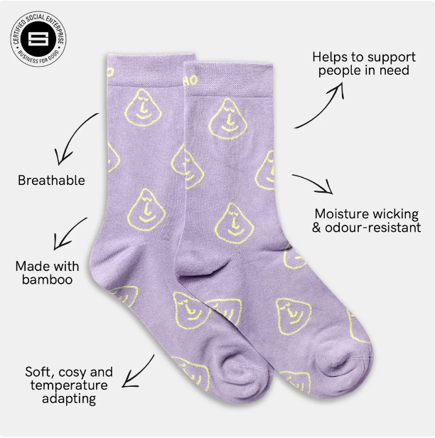 Leiho Lilac You A lot' Purple Bamboo sock - Y.O.U underwear