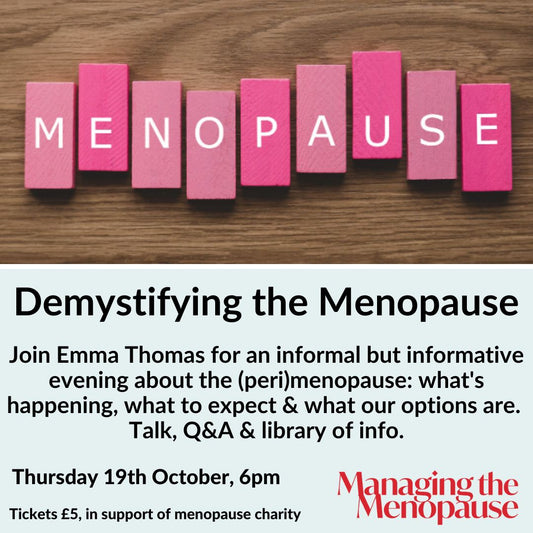 Demystifying the Menopause session - Emma Thomas from Managing the Menopause and Y.O.U Oxford - 19 October