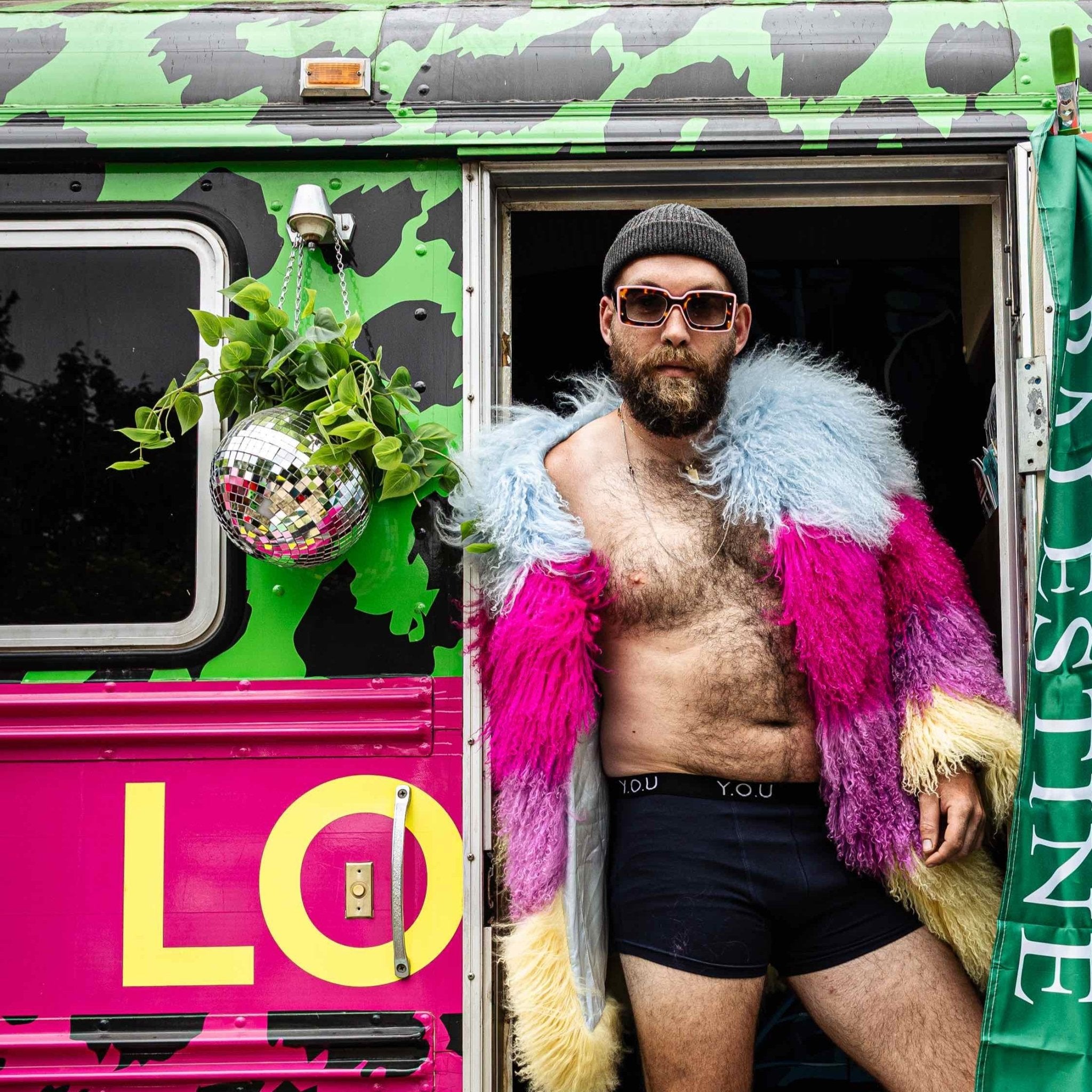 Men's organic cotton hipster trunks in navy blue - Y.O.U underwear