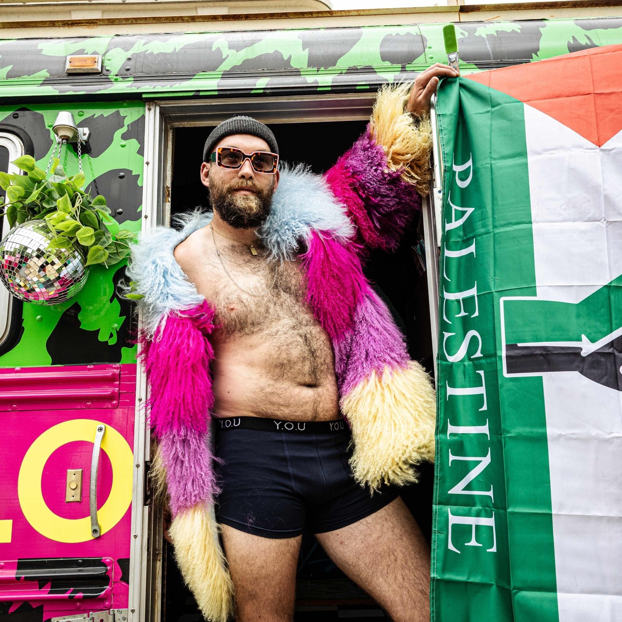 Men's organic cotton hipster trunks in navy blue - Y.O.U underwear