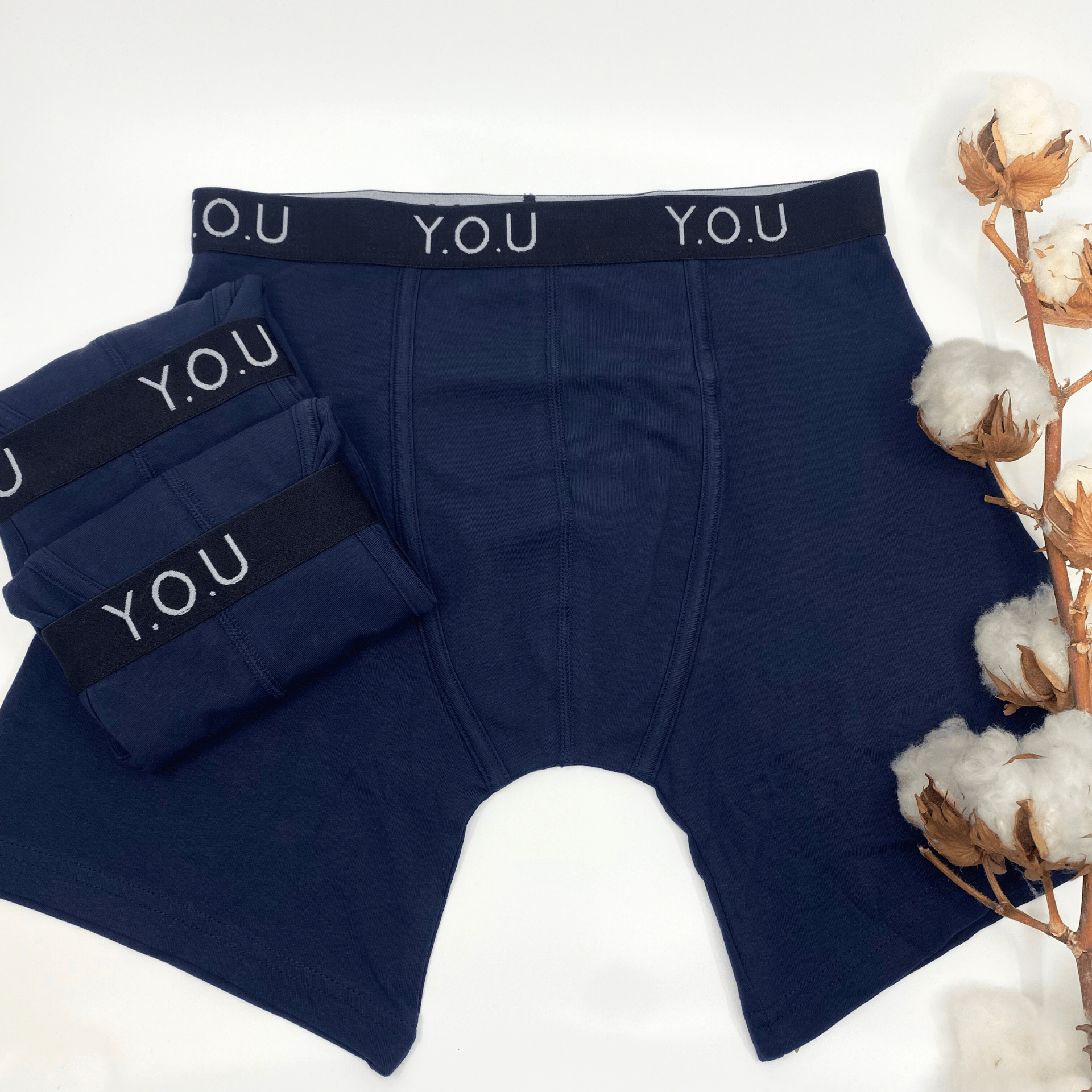 Men's organic cotton longer - leg trunks pack of 3 - Y.O.U underwear