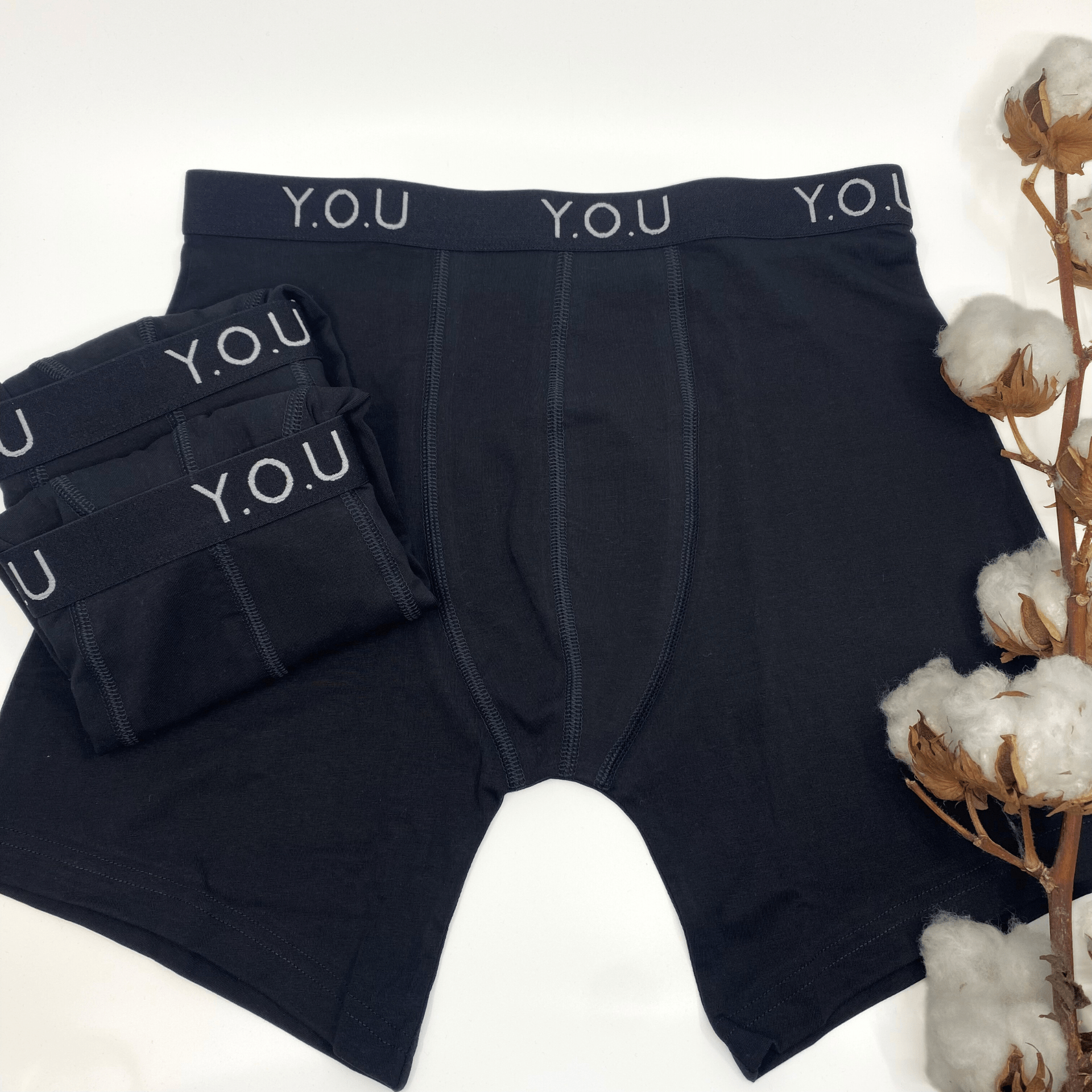 Men's organic cotton longer - leg trunks pack of 3 - Y.O.U underwear