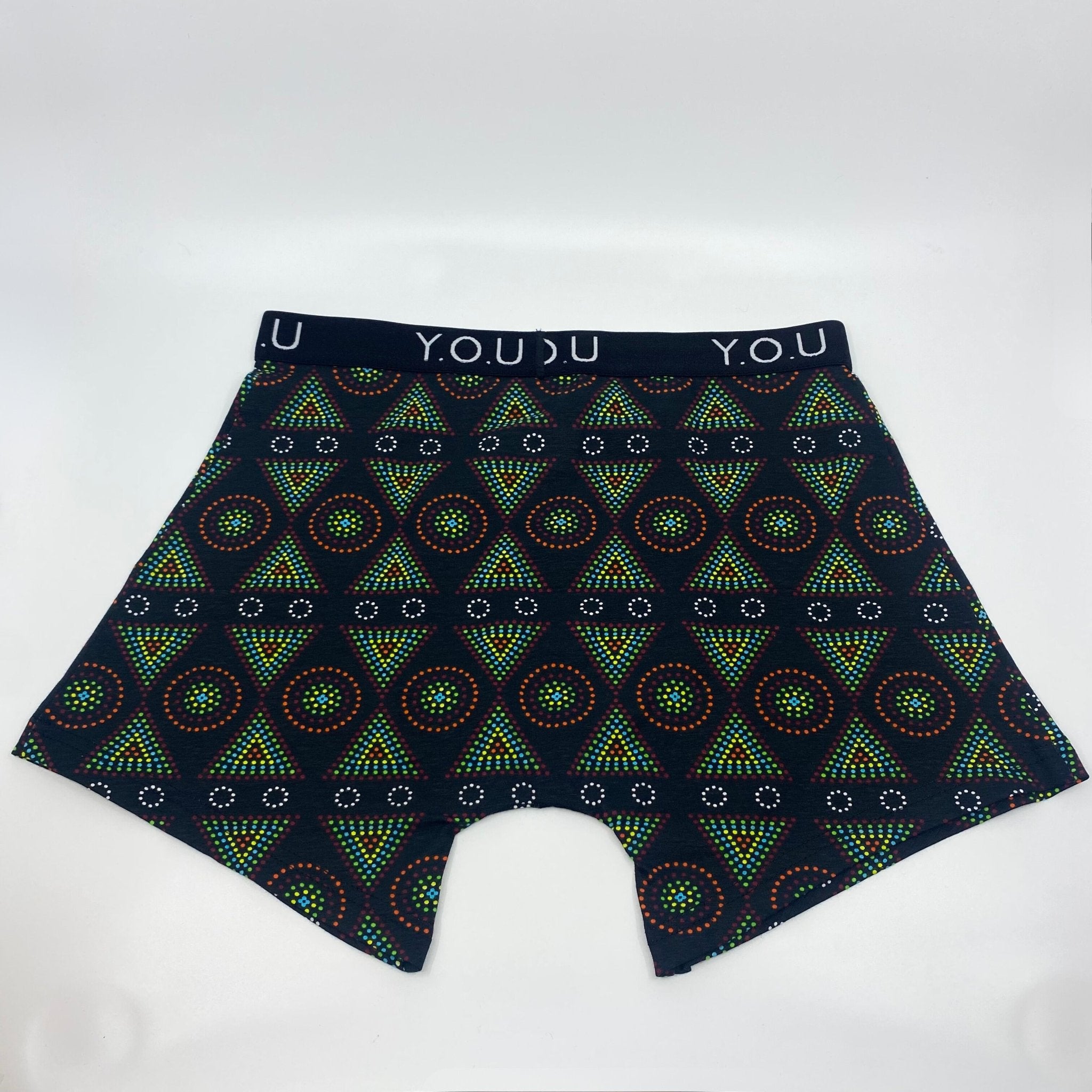 Men’s organic cotton mid - length trunks in Black Mara - Y.O.U underwear