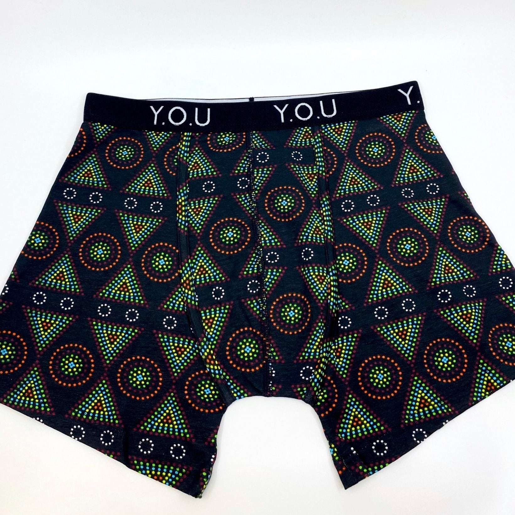 Men’s organic cotton mid - length trunks in Black Mara - Y.O.U underwear