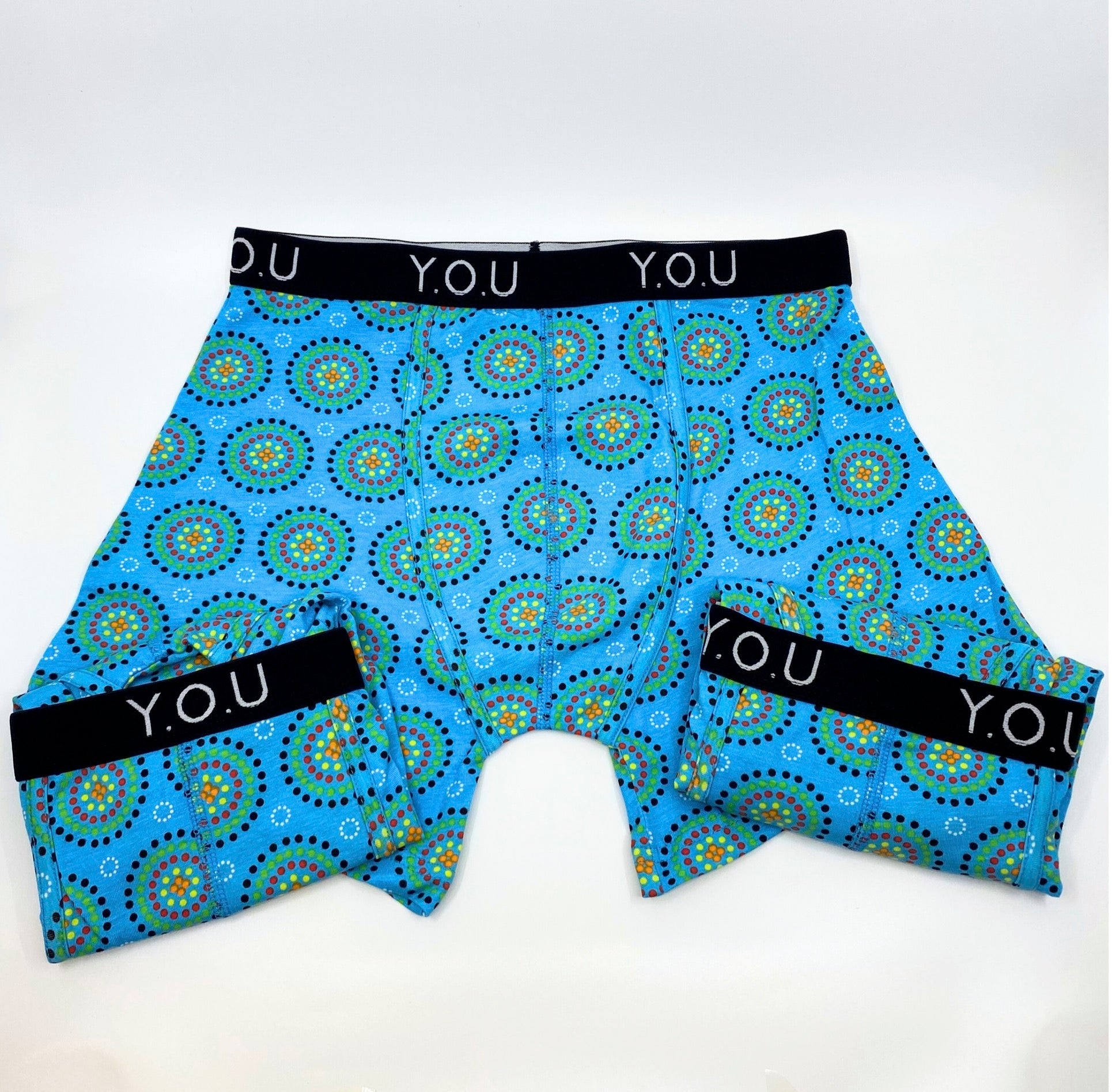 Men's Organic Cotton Mid - Length Trunks in Mara prints - pack of 3 - Y.O.U underwear