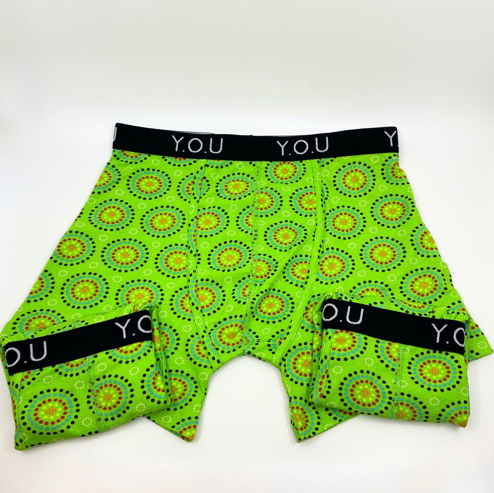 Men's Organic Cotton Mid - Length Trunks in Mara prints - pack of 3 - Y.O.U underwear