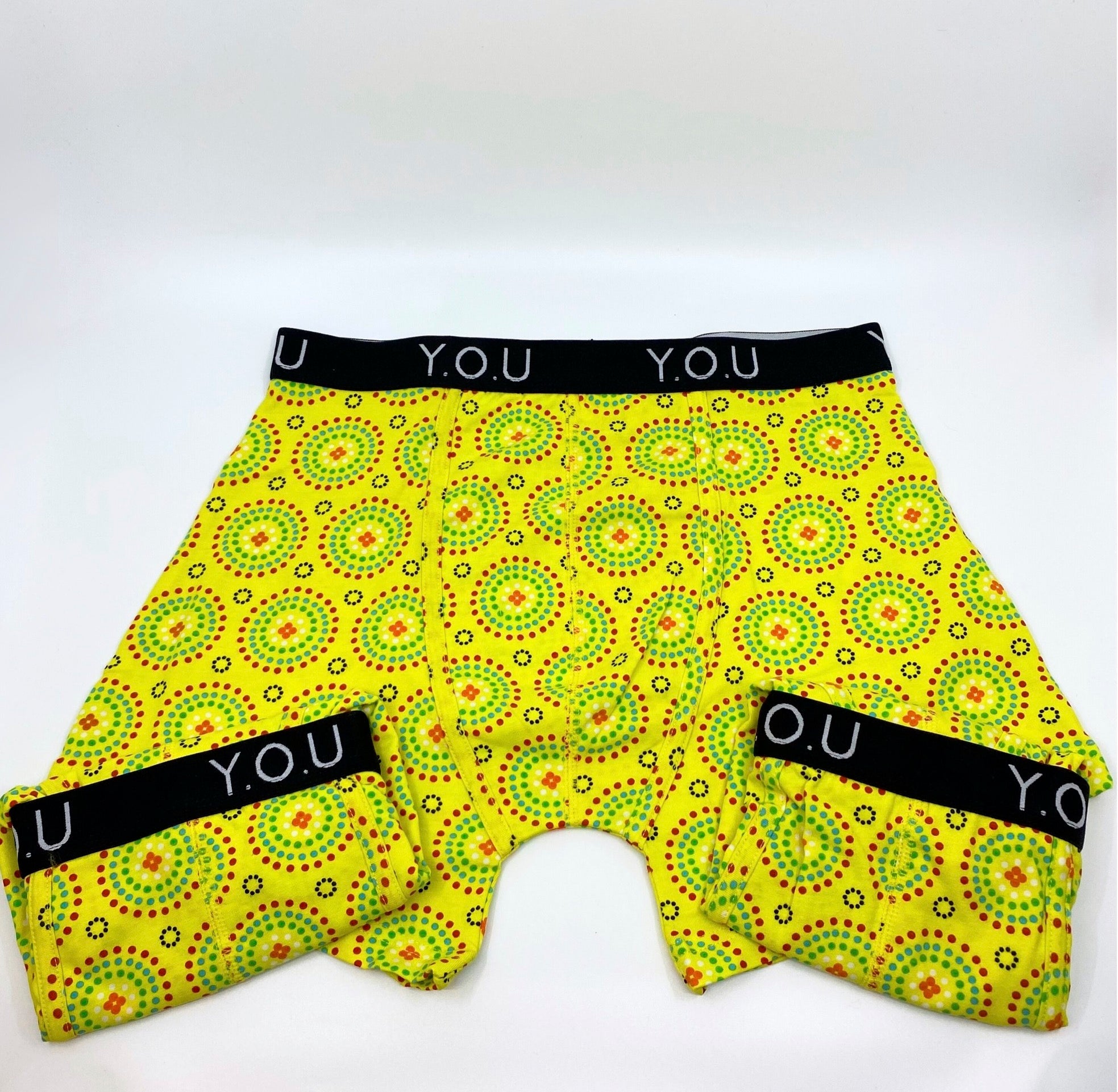 Men's Organic Cotton Mid - Length Trunks in Mara prints - pack of 3 - Y.O.U underwear