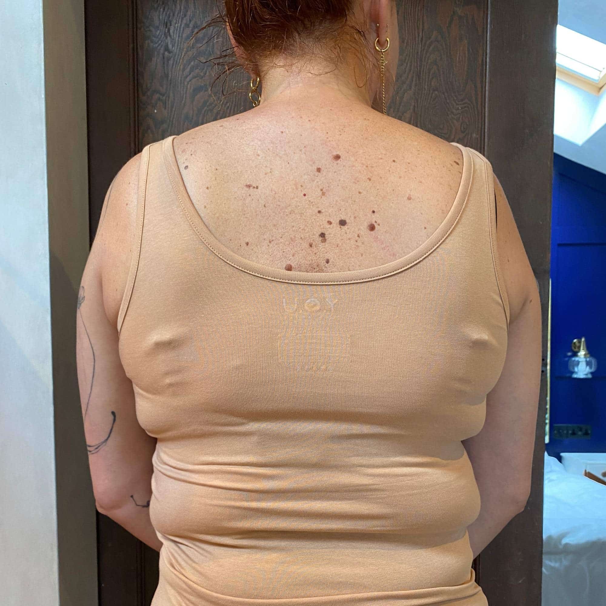 Organic cotton vest top - Almond - Y.O.U underwear