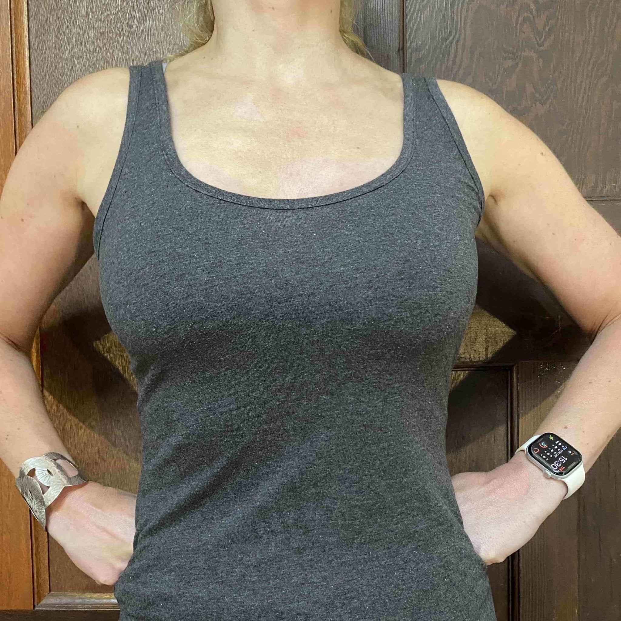 Organic cotton vest top - Charcoal grey (dark grey) - Y.O.U underwear