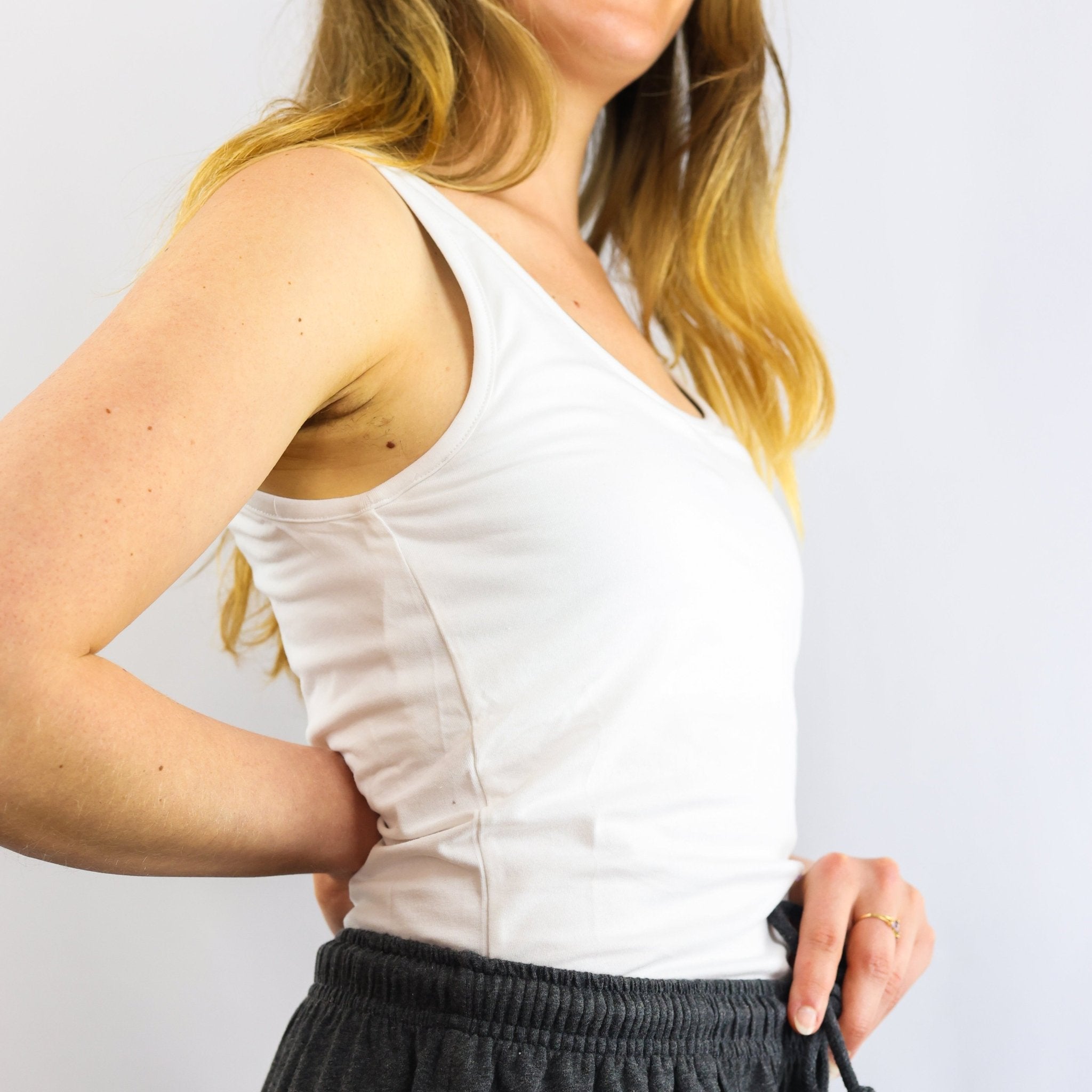 Organic cotton vest top - white - Y.O.U underwear