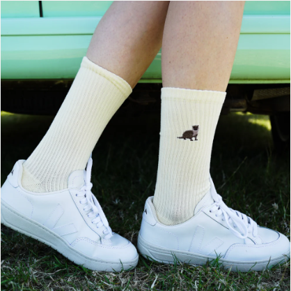 Ribbed Otter Socks - Bare Kind Bamboo Socks - Save the Otters