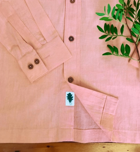 Pink Long - Sleeved Shirt in Khadi Organic Cotton - Where Does It Come From? - Y.O.U underwear