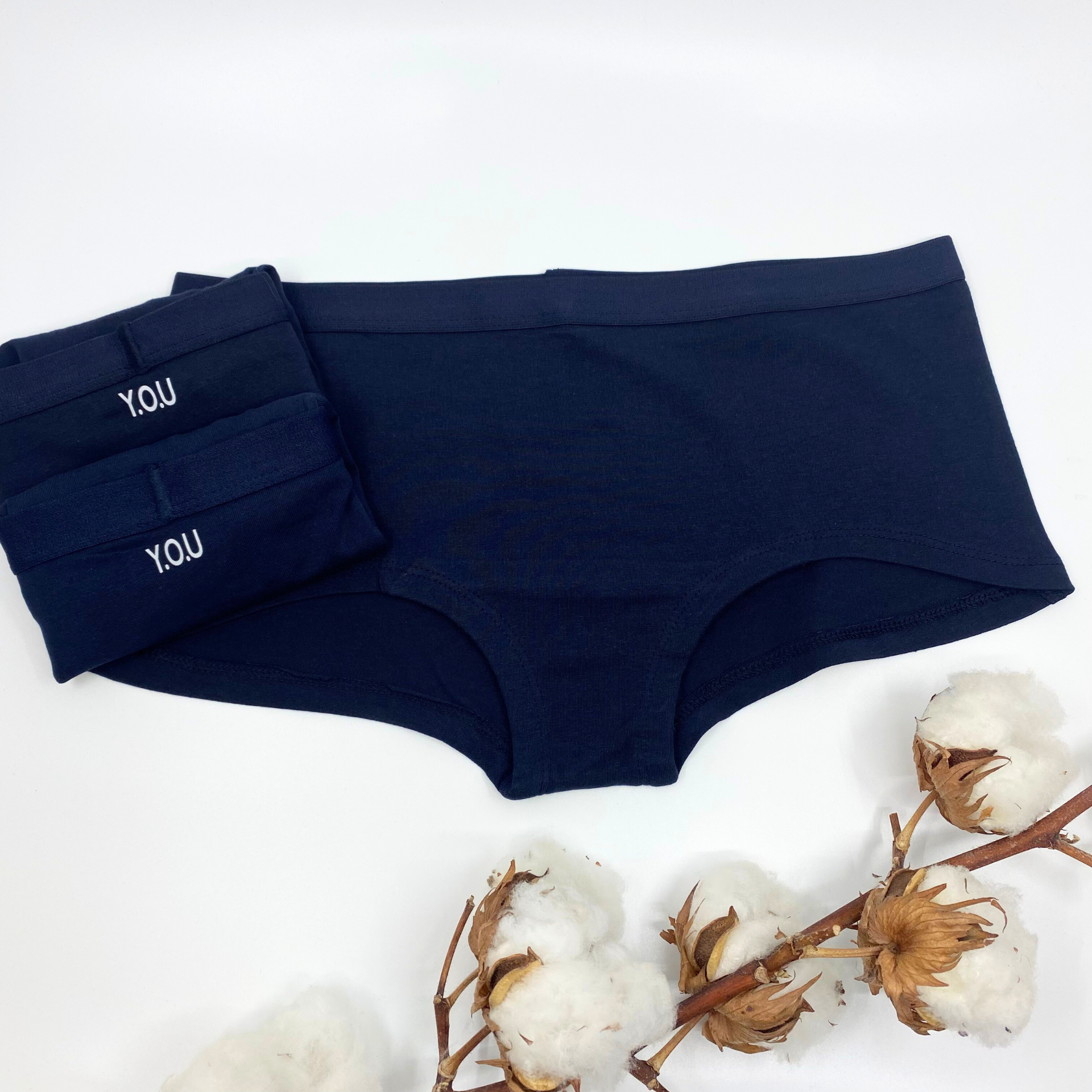 Women's organic cotton boy shorts - pack of 3