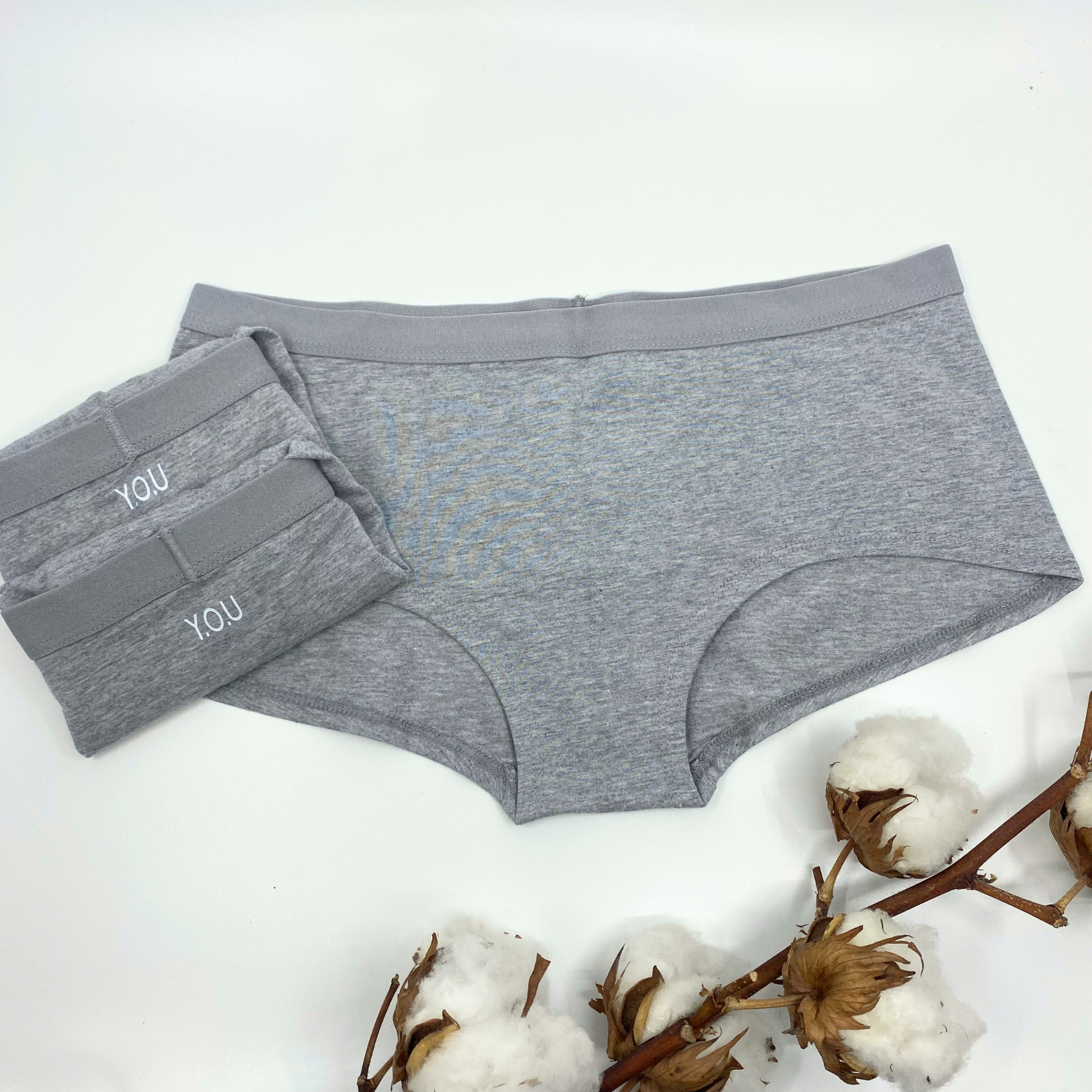 Women's organic cotton boy shorts - pack of 3