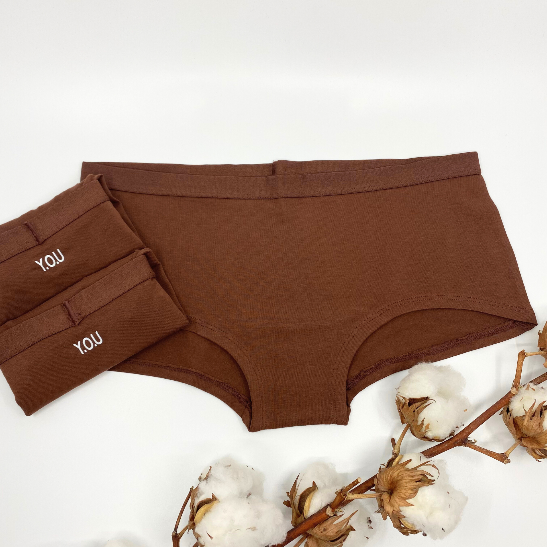 Women's organic cotton boy shorts - pack of 3