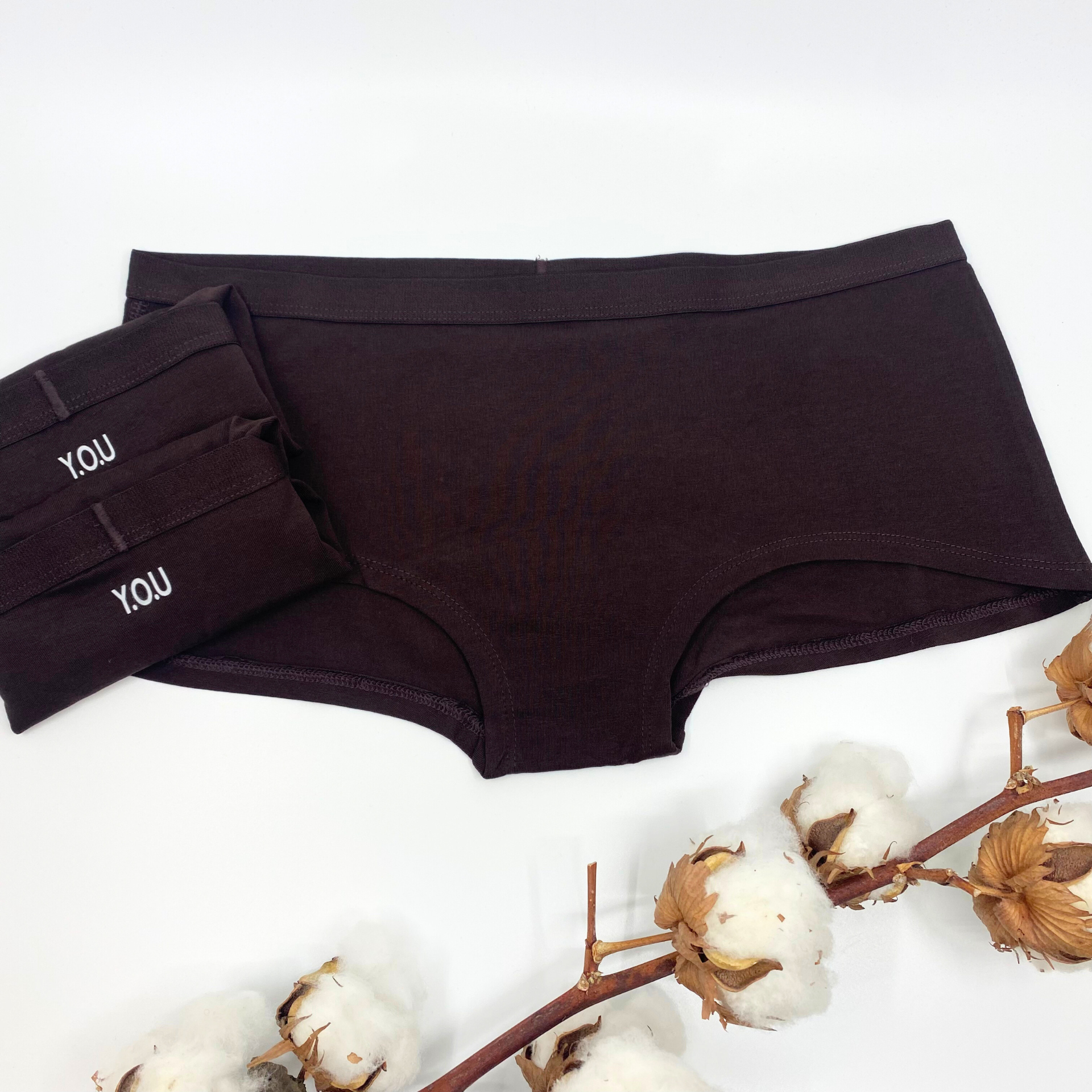 Women's organic cotton boy shorts - pack of 3