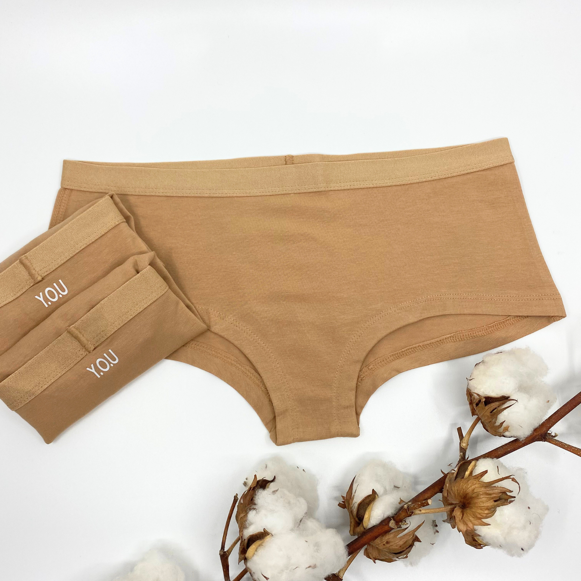 Women's organic cotton boy shorts - pack of 3