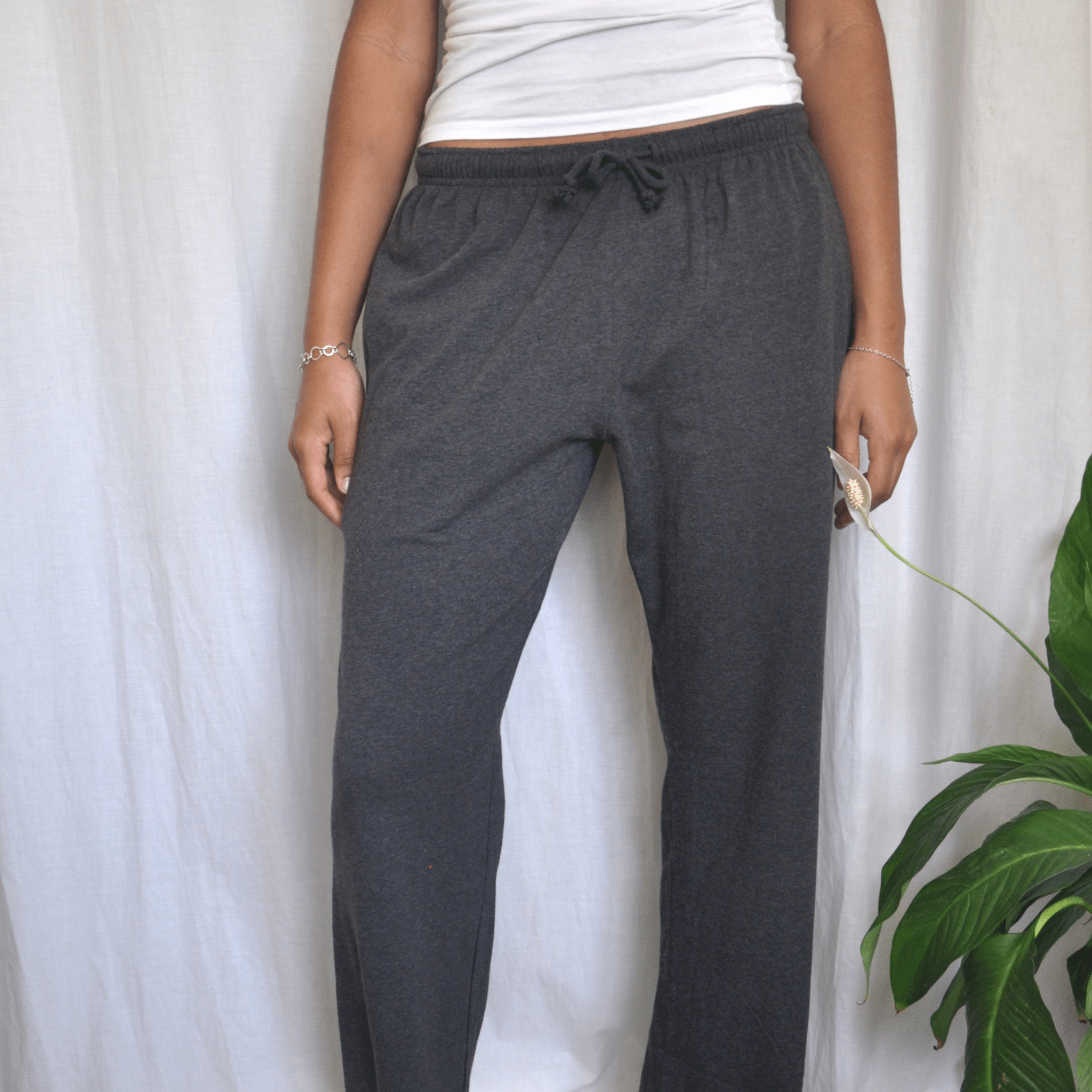 Pyjamas - organic cotton unisex pyjama bottoms - charcoal / dark grey - Y.O.U underwear