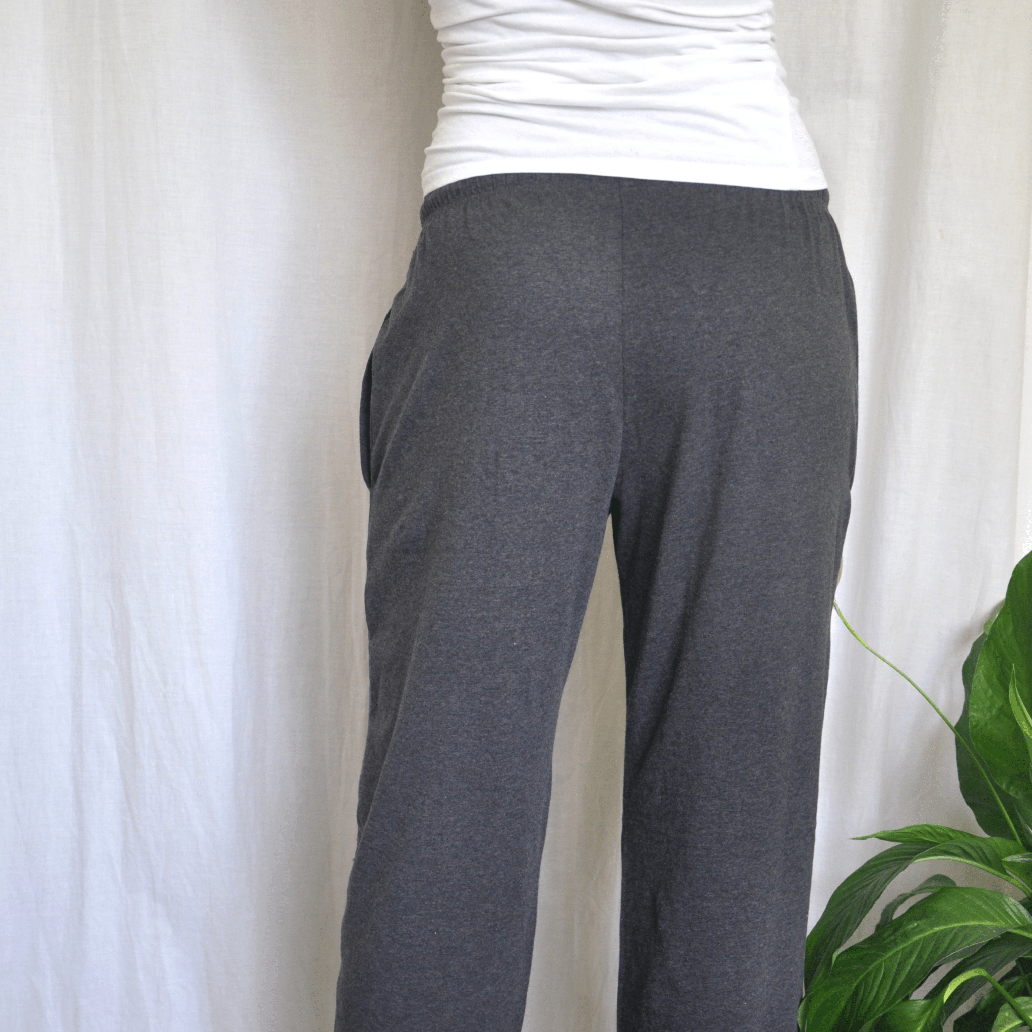 Pyjamas - organic cotton unisex pyjama bottoms - charcoal / dark grey - Y.O.U underwear