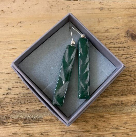 Rectangle Bar Dangle Earrings - recycled Y.O.U mailing bag - Y.O.U underwear