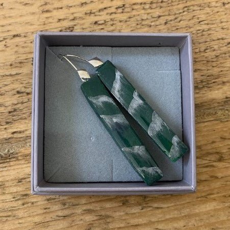 Rectangle Bar Dangle Earrings - recycled Y.O.U mailing bag - Y.O.U underwear