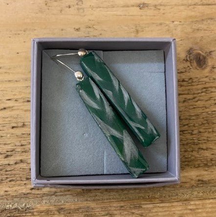 Rectangle Bar Dangle Earrings - recycled Y.O.U mailing bag - Y.O.U underwear