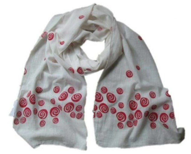 Red Rose Handwoven Scarf - Where Does It Come From? - Y.O.U underwear