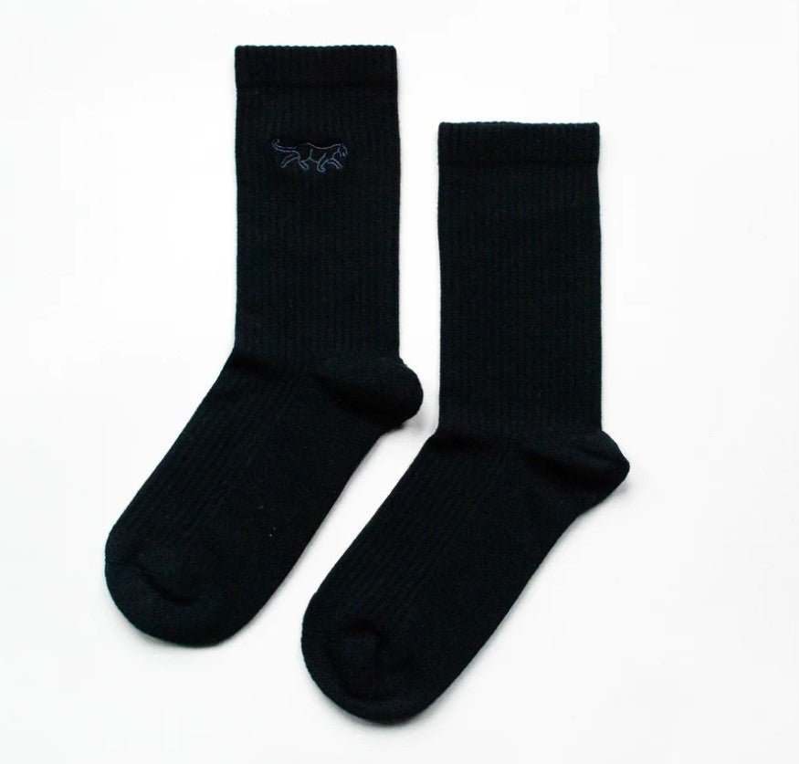 Ribbed Black Panther Socks - Bare Kind Bamboo Socks - Save the Black Panthers - Y.O.U underwear
