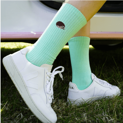 Ribbed Hedgehog Socks - Bare Kind Bamboo Socks - Save the Hedgehogs - Y.O.U underwear