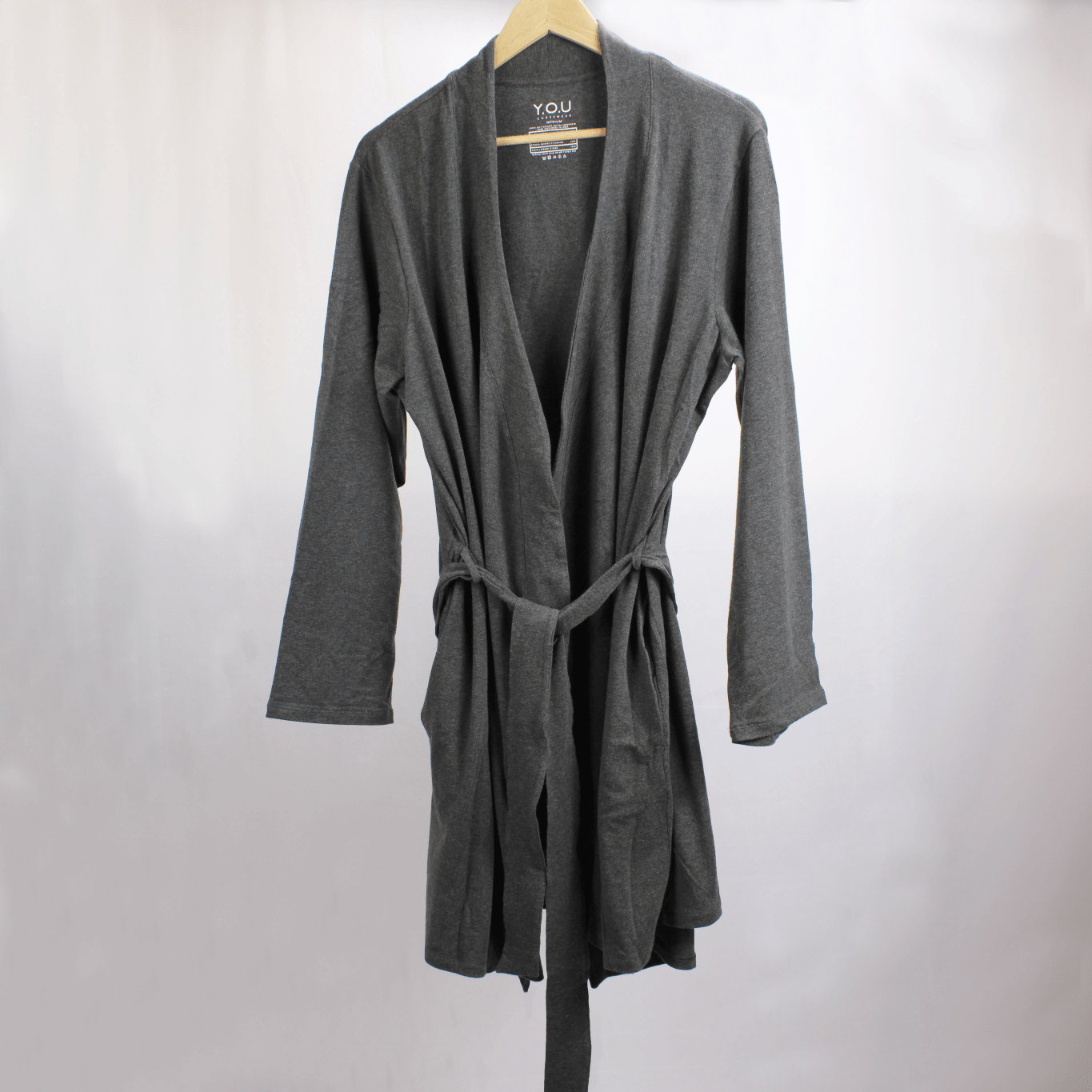 Robe - organic cotton unisex robe - charcoal grey - Y.O.U underwear