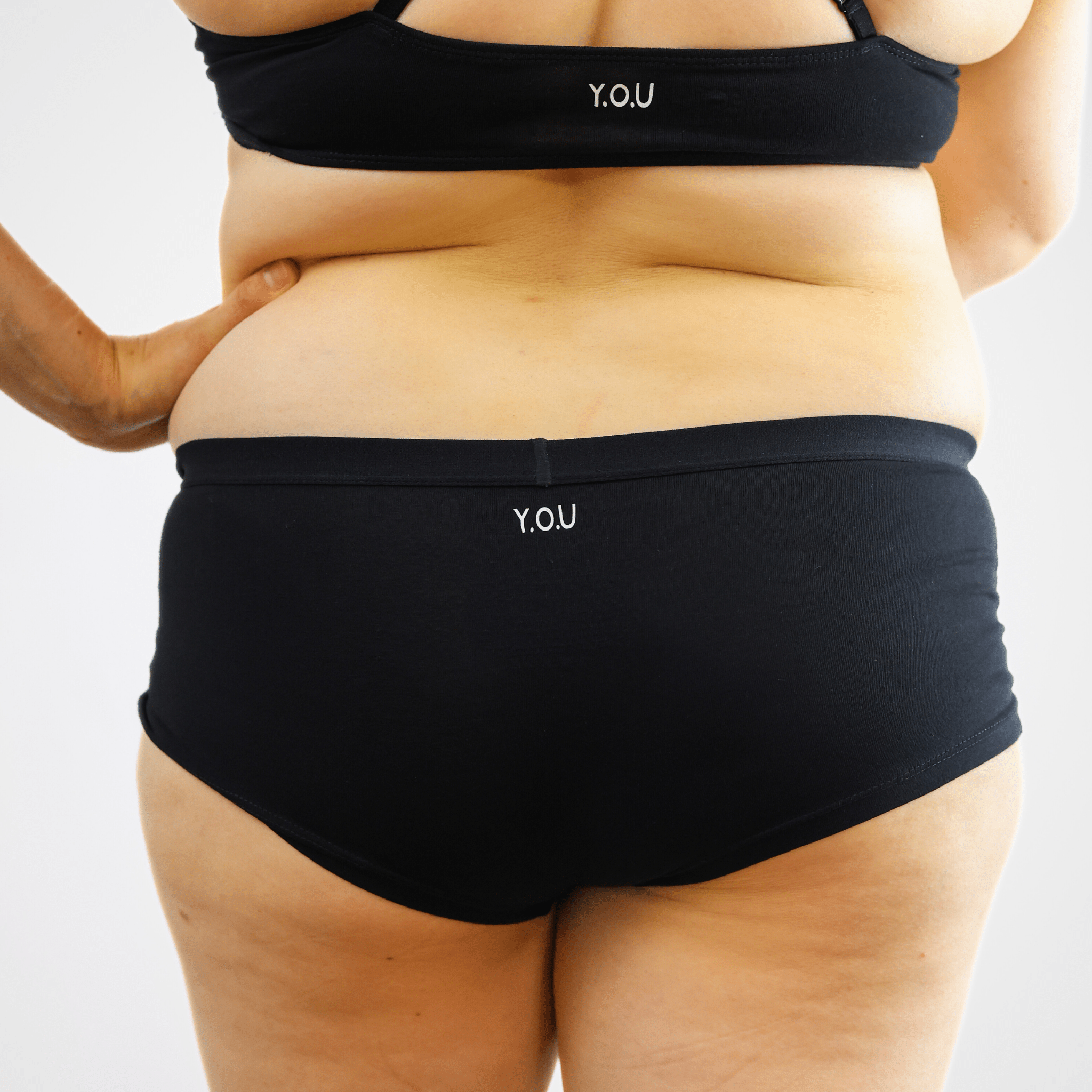 Sample Sale - Women's organic cotton boy shorts in black - Y.O.U underwear