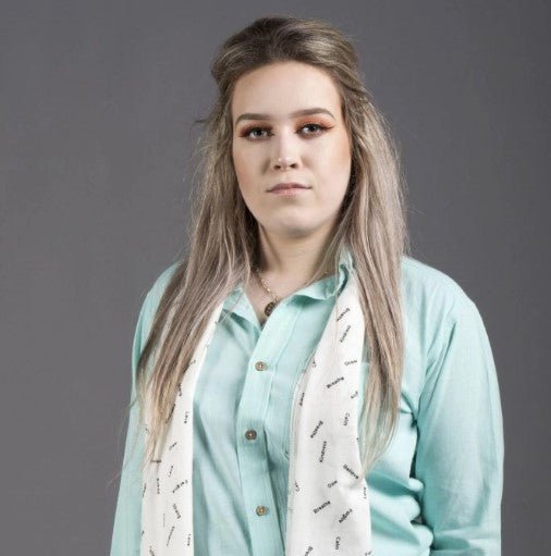 Serenity Scarf - Mindfulness Scarf in White - Where Does It Come From? - Y.O.U underwear