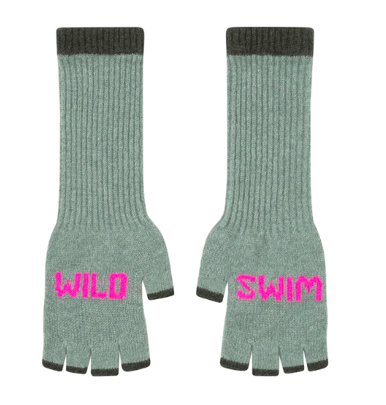 Wild Swim Fingerless Mittens - Black & Beech - Y.O.U underwear