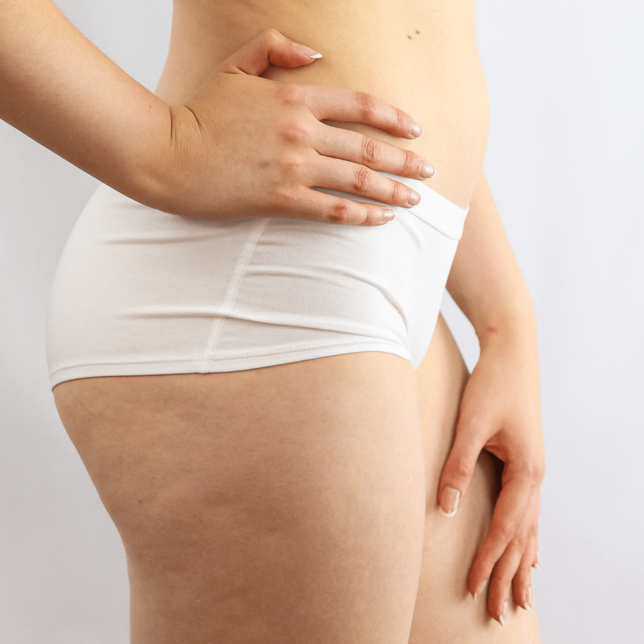 Women's organic cotton boy shorts in white - Y.O.U underwear