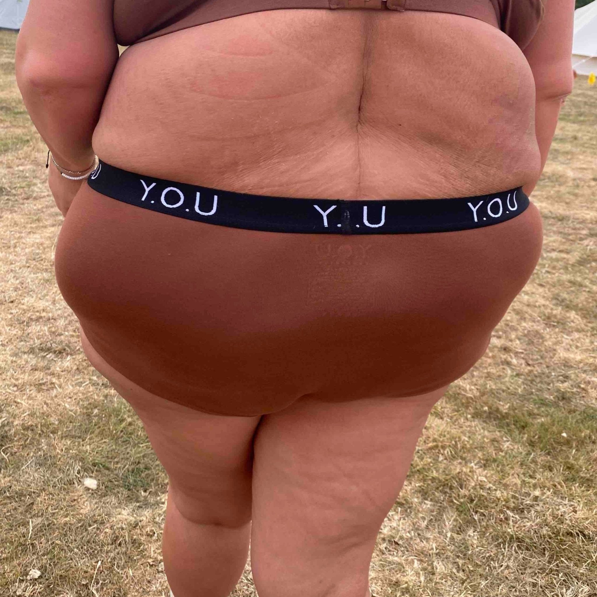 Women’s organic cotton boy shorts with Y.O.U elastic in chestnut (mid nude) - Y.O.U underwear